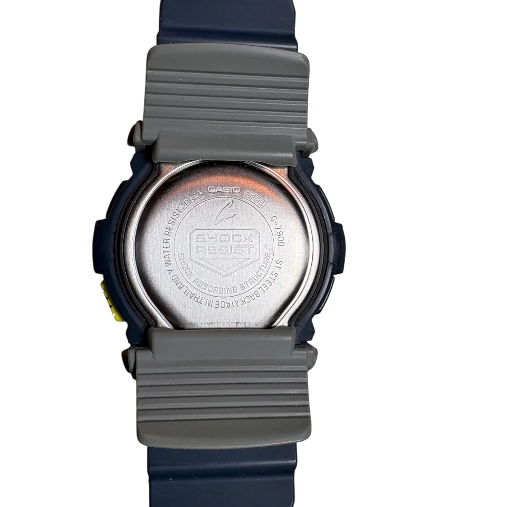 Casio G-Shock G7900 Tough Solar Digital Watch Navy Yellow WR200M